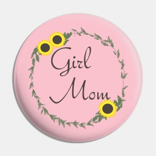 Girl Mom Sunflower Pin