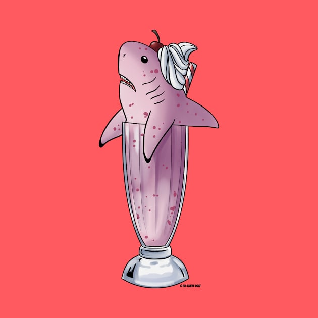 Strawberry Milkshark by lizstaley