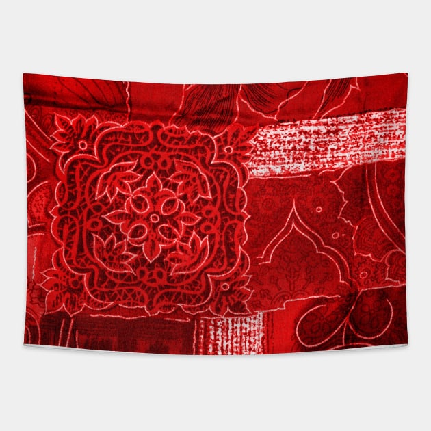 Red Abstract Tapestry Pattern Art Print Pattern Design Tapestry by Pattern Plans