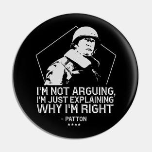 General George Patton | WW2 Inspirational Quote Pin