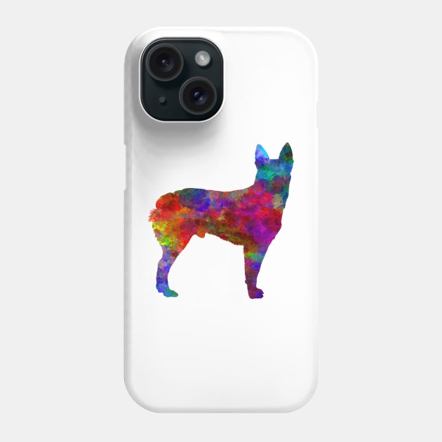 Australian Stumpy Tail Cattle Dog in watercolor Phone Case by PaulrommerArt