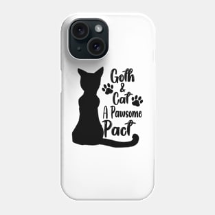 Goth & Cat: A Pawsome Pact Phone Case