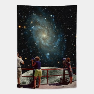 Galaxy view collage art Tapestry