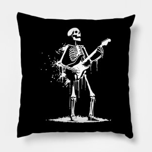 skeleton playing guitar Pillow