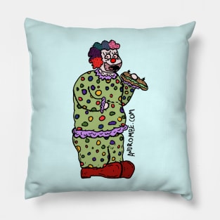 clown eating a sandwich! Pillow