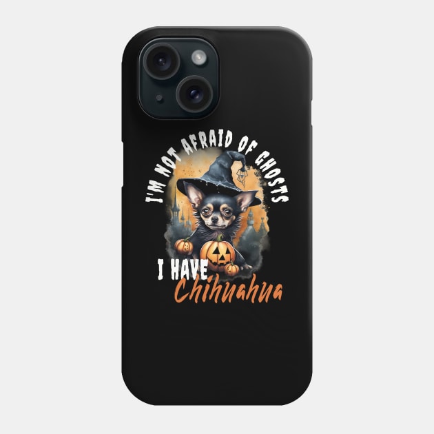 Chihuahua Dog Ghost Guardian Vintage Halloween Funny Phone Case by Sniffist Gang