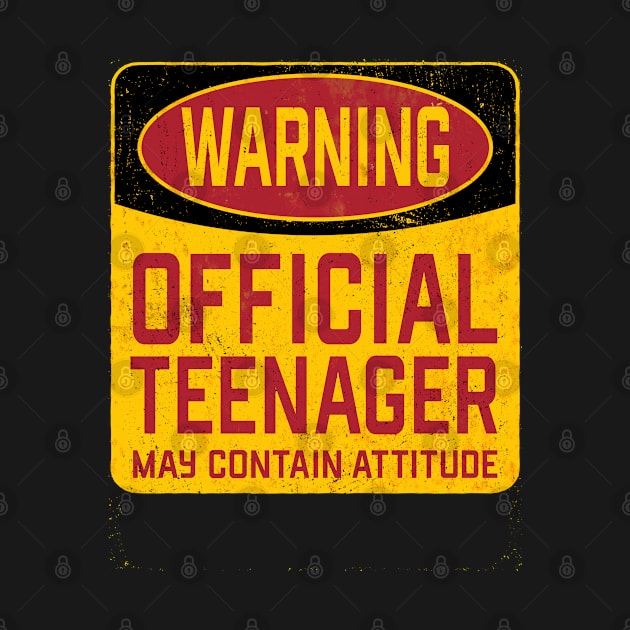 13th Birthday - Warning Official Teenager May Contain Attitude by Kudostees