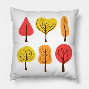 Colorful autumn trees Pillow