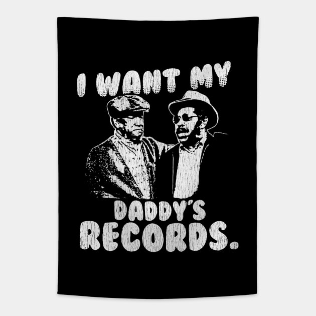 Vintage I Want My Daddy Records Tapestry by charlesturners