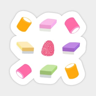 Dolly Mixture Sweets Colourful Pattern Magnet