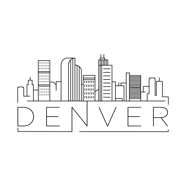Denver Minimal Skyline by kursatunsal
