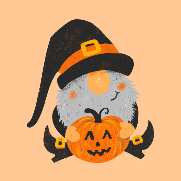 Cute Halloween Gnome by Alexandra Franzese