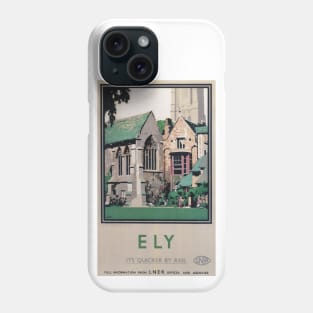 Ely, Cambridgeshire - Vintage Railway Travel Poster - 1923-1947 Phone Case