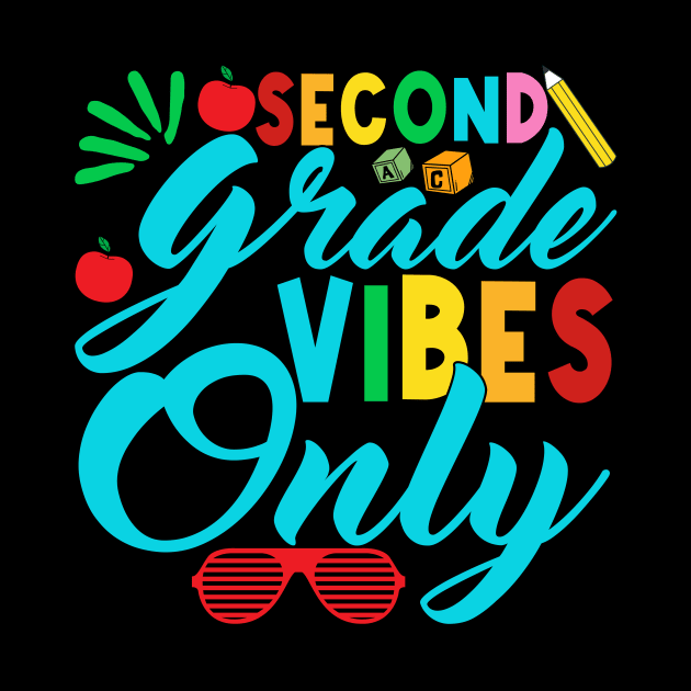 2nd Grade Vibes Teachers Boys Girls Funny Back To School by drag is art