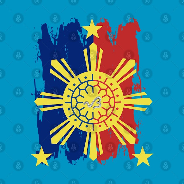 Philippine Flag / 3 Stars & Sun / Baybayin - SA by Pirma Pinas