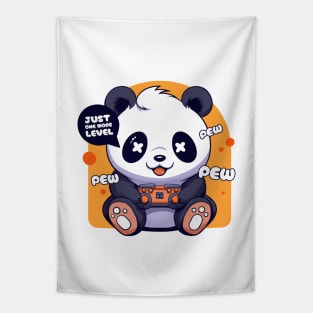 Gamer Panda Pew Pew Cute Kawaii Panda Video Games Tapestry