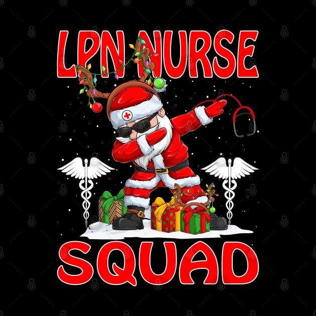 Christmas Lpn Nurse Squad Reindeer Pajama Dabing Santa by intelus