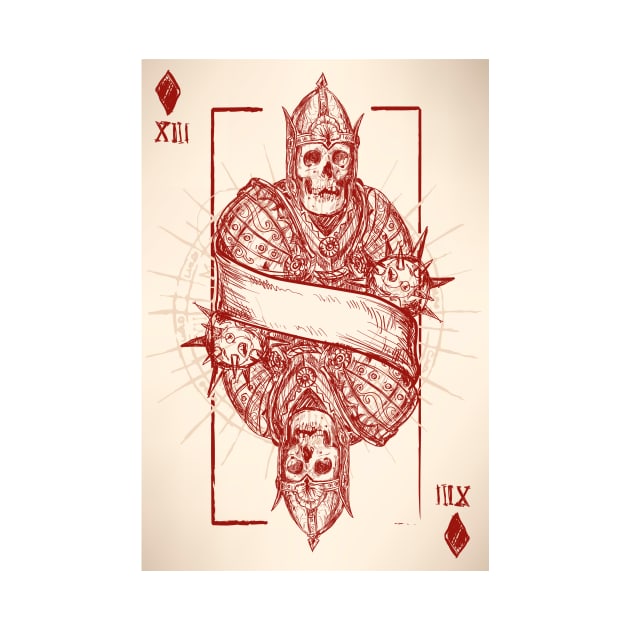 Leech King Skull Playing Card by Wear Your Story