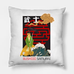 Japanese Samurai T-Shirt Pillow