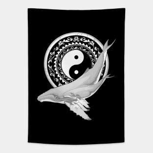 Yin and Yang Humpback Whales Tapestry