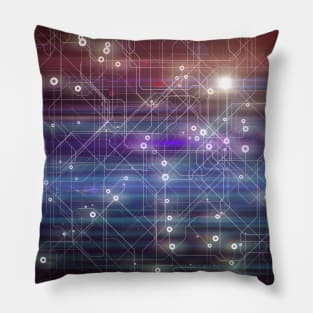 Abstract Metro Map Pillow