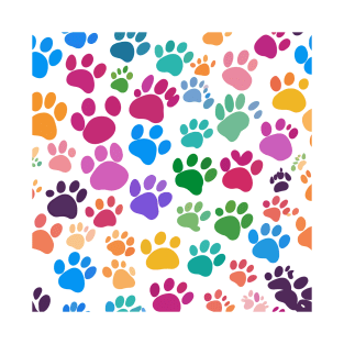 Colorful Cat Paws T-Shirt