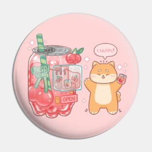 Cherry Soda Shiba Pin