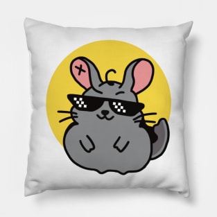 Chinzhilla My School President Mascot Logo (Small Version) Pillow