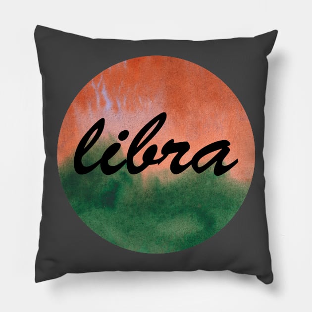 Libra zodiac sign. Pillow by deadblackpony