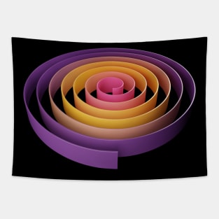 Spiral Shape Abstract Modern Art Tapestry