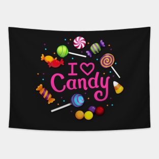 I Love Candy Tapestry