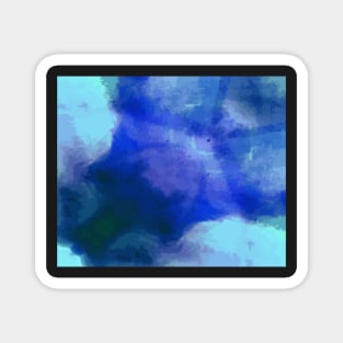 Abstract, digital painting, clouds, blue, purple, green, ocean blues, swirls, Magnet