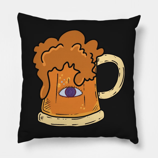 Orange Magic Tankard RPG Pillow by Fuineryn