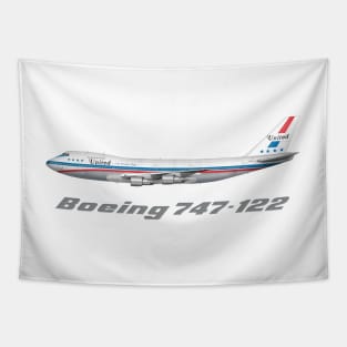 United Airlines 747-100 Friend Ship Tee Shirt Version Tapestry