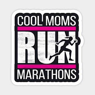 cool moms run marathon Magnet