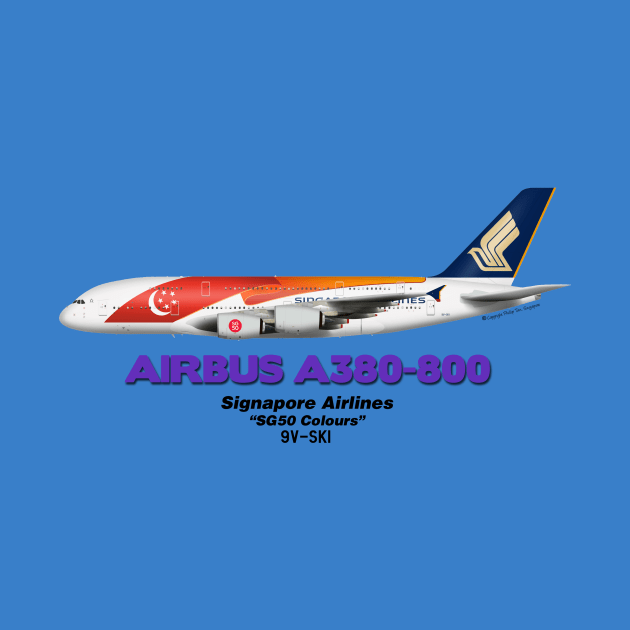 Airbus A380-800 - Singapore Airlines "SG50 Colours" by TheArtofFlying