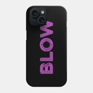 BLOW (parody of GLOW logo, v1 purple glow) Phone Case