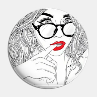 Red lipstick Pin