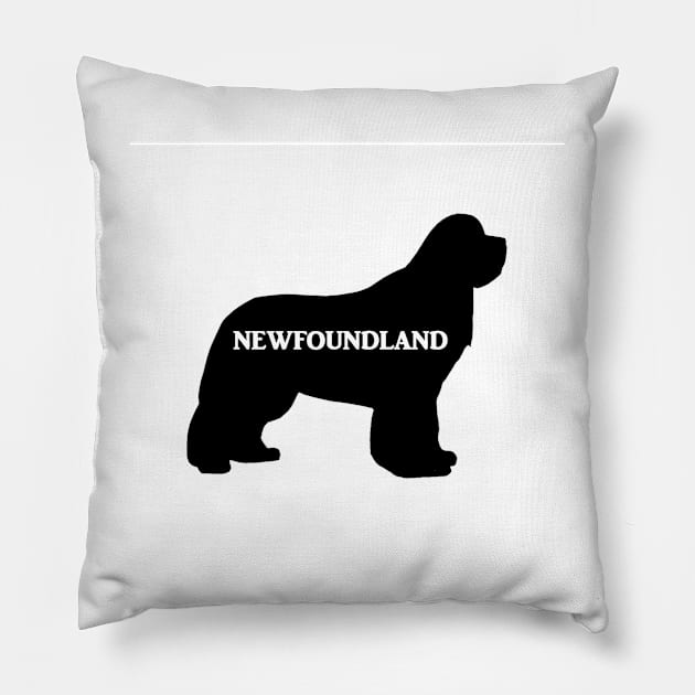 newfoundland name silhouette Pillow by Wanderingangel