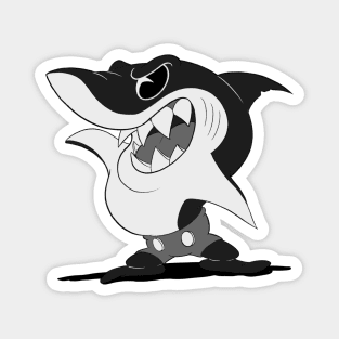 Jaws Shark (black and white) Magnet