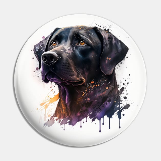 Black Labrador Design Pin by Star Scrunch