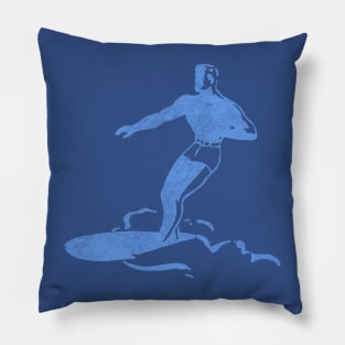 Retro Surfer Dude (Distressed Graphic Version) Pillow