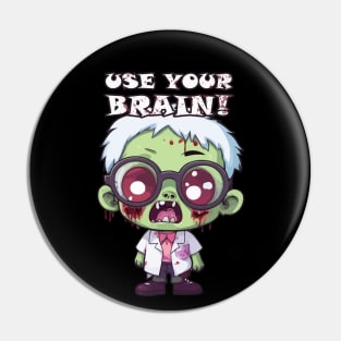 Spooky Baby Zombie - Use Your Brain for a Frightful Delight Pin