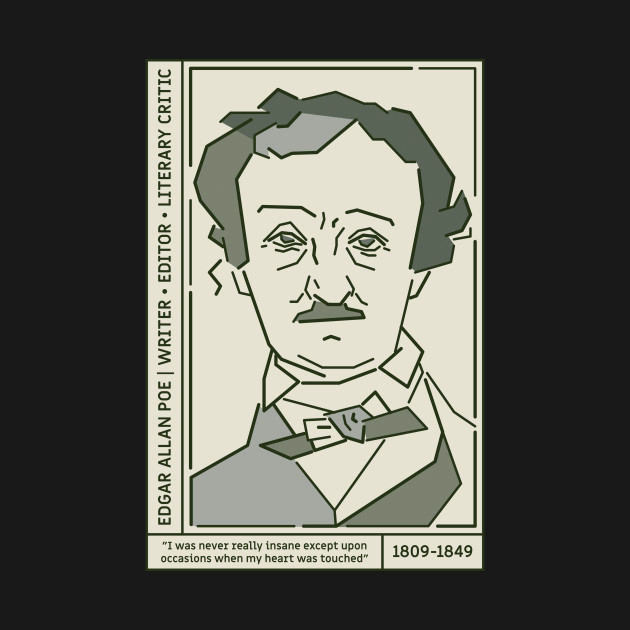 Discover Edgar Allan Poe Literary Giant - Literature - T-Shirt