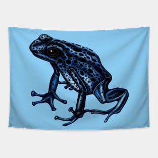 Blue poison dart frog illustration Tapestry