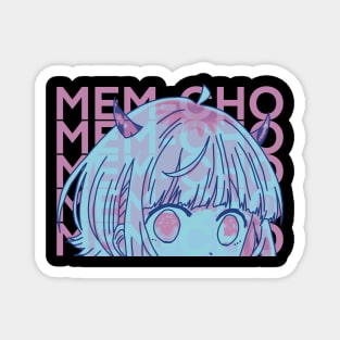 Neon Mem-Cho Peeker -  Oshi no Ko Anime Girl Peeker with MemCho Typography Magnet