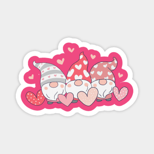 Gnome Valentines and Hearts Magnet