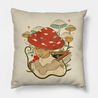 The Mushroom Boy Goblincore Pillow