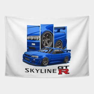 The Legendary Nissan Skyline GTR R34 Tapestry