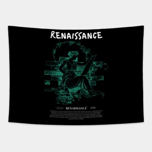 renaissance sender green white Tapestry